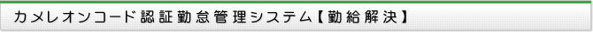 カメレオンコード認証勤怠管理システム【勤給解決】