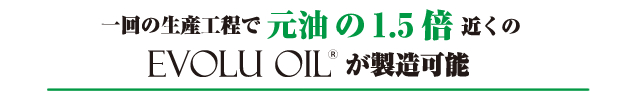 元油の1.5倍近く製造可能
